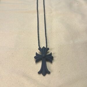 Black Chrome Hearts Silicon Necklace 20th anniversary